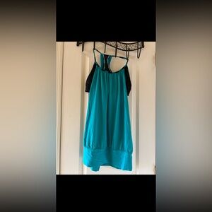 lululemon athletica Teal and Black Tank Top
